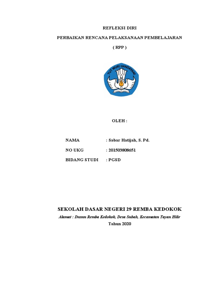Refleksi Diri Perbaikan RPP | PDF