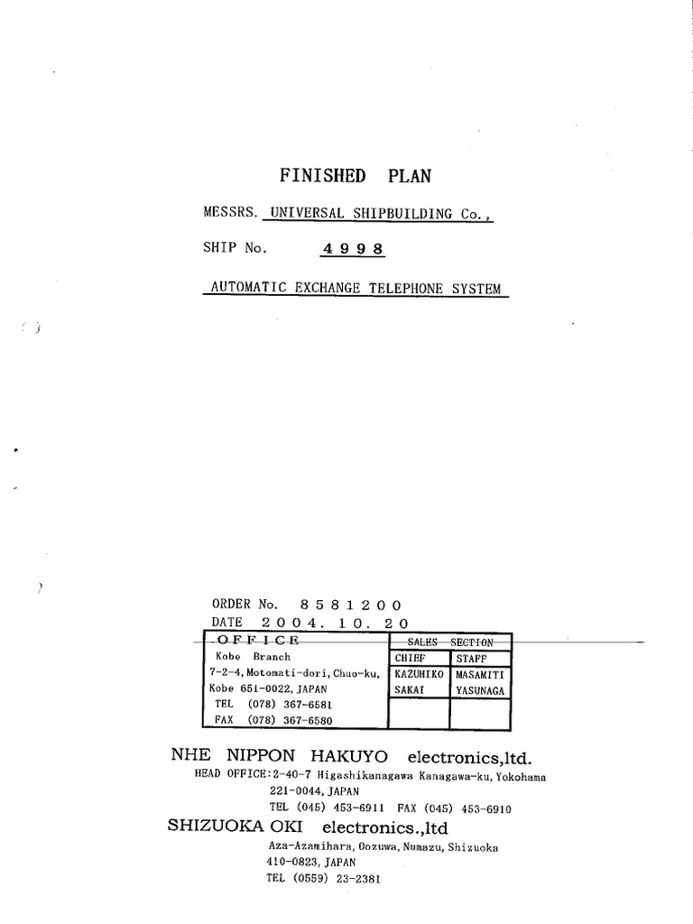 Automatic Exchange Telephone System PDF