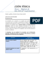 Franco VENTO - ED. FÍSICA-DB, Régimen de Proyecto - Guía de Actividades Sobre Deporte VOLEIBOL, 4to Año