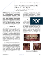Minimally Invasive Rehabilitation of Worn-Out Dentition - A Case Report