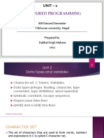  C Programming Unit - 2 Data Types and Variables
