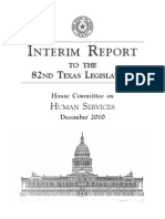House Committee on Human Services Interim Report 2010