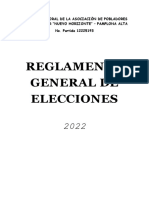 Reglamento Elecciones 2022