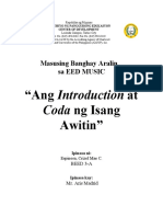 Ang Introduction at Coda NG Isang Awitin - DLP