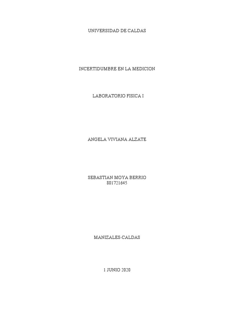Incertidumbre en Mediciones de Física | PDF | Exactitud y precisión ...