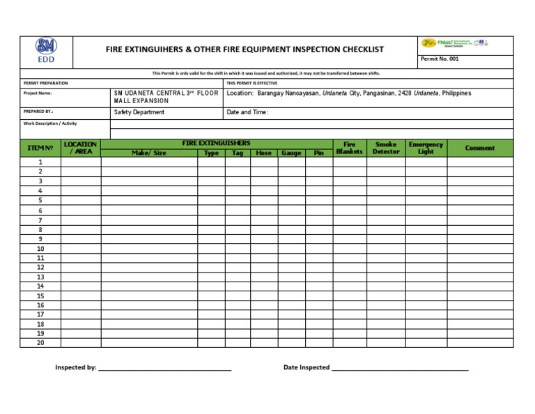 Fire Extinguisher Inspection.. | PDF | Manufactured Goods | Public Safety