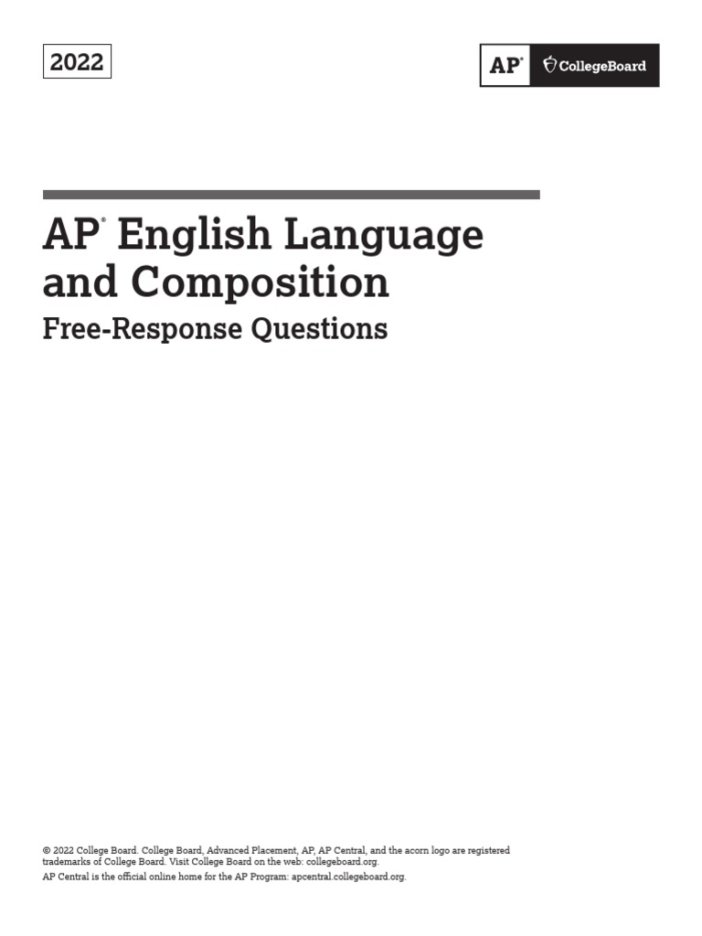 Ap22 FRQ English Language | PDF | Science, Technology, Engineering, And ...
