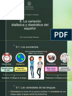La Variación Diafásica y Diastrática Del Español.