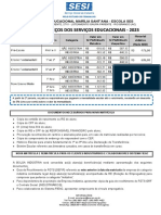 Mensalidade Escola SESI 2025 | PDF