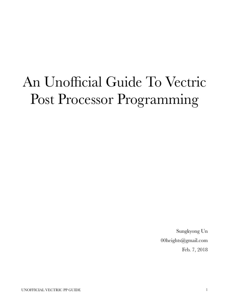 Vectric Post Processor Programming Guide | PDF | Mathematics | Notation