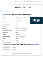 CV Patricio Vivar. Operador