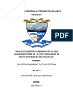 Analisis de La Sentencia - Gustavo Calderon