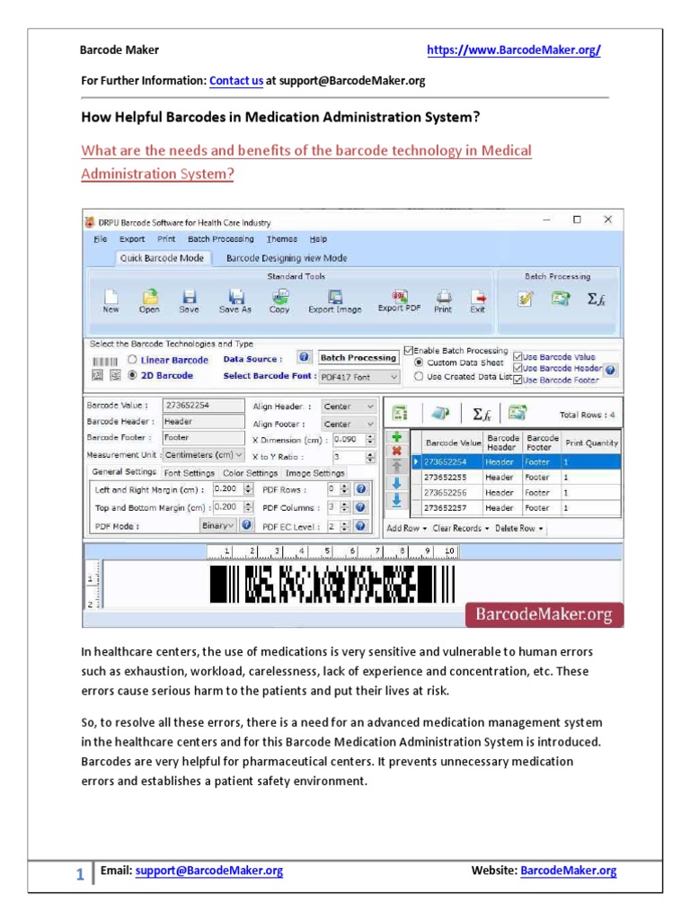 How Helpful Barcodes in Medication Administration System PDF