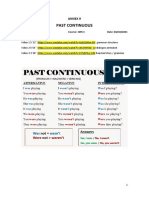 Annex 9 Past Continuous