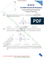 Đề Số 1 - Sự Tương Giao Của Đồ Thị Hàm Số