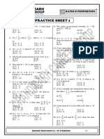Practice Sheet 1: Ratio & Proportion