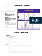 PE FINALS HANDOUTS Badminton Shots Terminologies Officials Rules