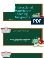 Instructional Materials in Teaching Geography