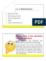 I Intro To Biochemistry