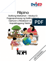 Filipino3 - q3 - Mod2 - Pagsasabi NG Sariling Ideya Opinyon O Reaksiyon123