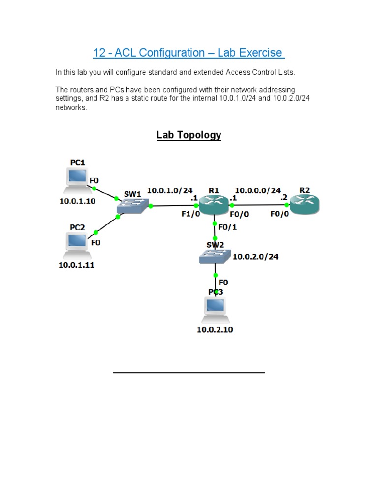 12 Acl PDF Computer Network Networking Standards