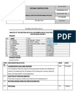 Minutes of SHE Meeting on Mbuzi Junction Interchange Project