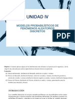 UNIDAD IV-V MODELOS PROBABILISTICOS DISC-CONTclase