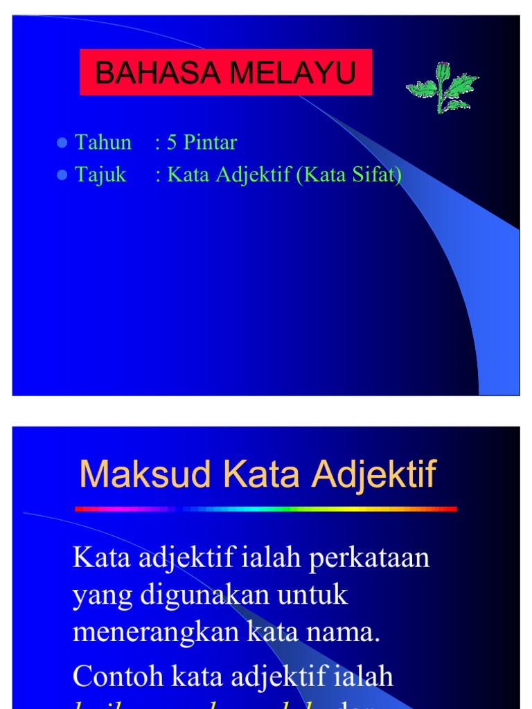 Kata Adjektif