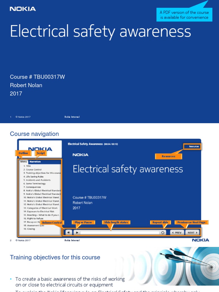 Electrical Safety Awareness PDF Electricity Electric Power