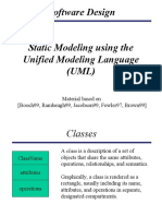 Software Design Static Modeling Using The Unified Modeling Language (UML)