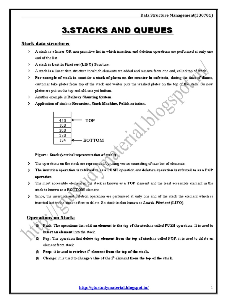 Chap-3 (Stacks & Queues) | PDF | Queue (Abstract Data Type) | Computer ...
