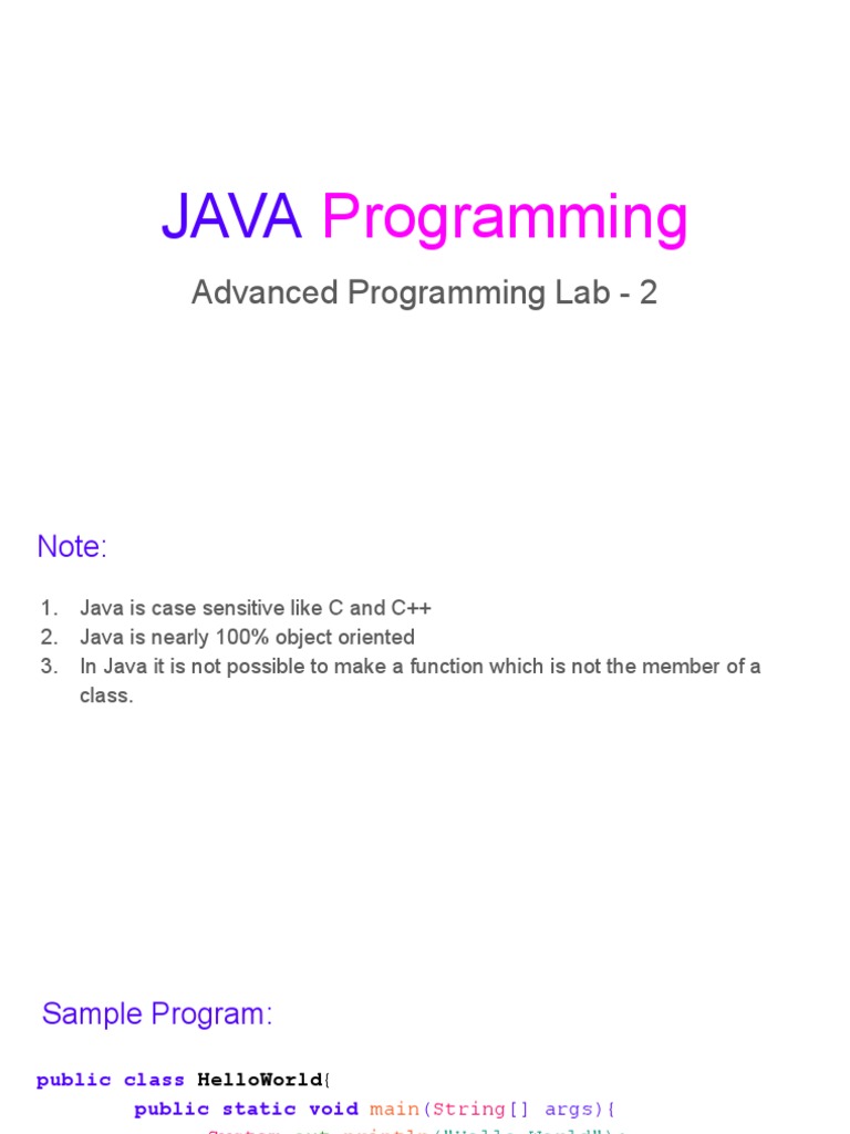 Java Programming-10 | PDF | Class (Computer Programming) | Method ...