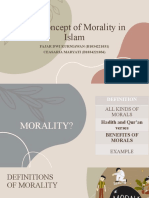 The Concept of Morality in Islam, Group Number 6
