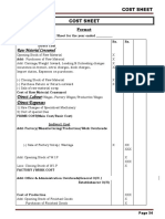 Cost Sheet BAF