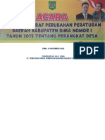 Peraturan Daerah Kabupaten Bima Nomor 1 Tahun 2015 Tentang Perangkat Desa