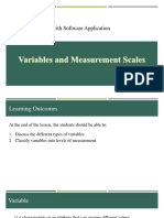 1 - variables and measurement scales