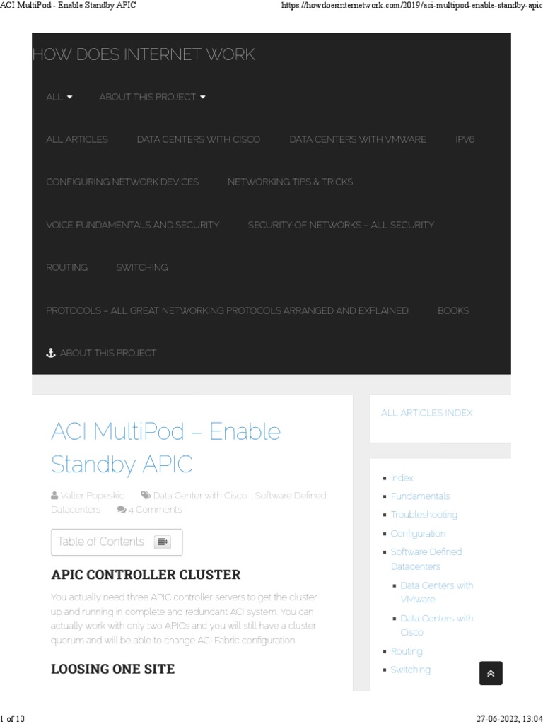 Aci multipod enable standby apic how does internet work pdf