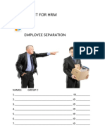 Assingment For HRM Employee Separation