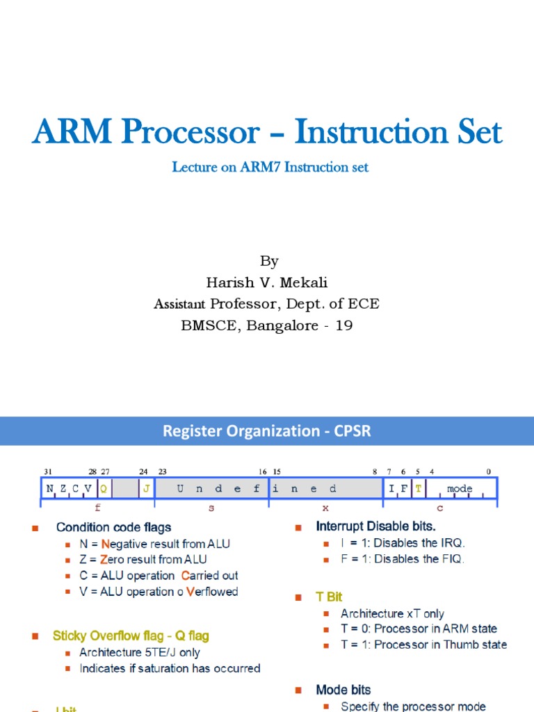 ARM Processor Instruction Set Module 5 (1) PDF Central