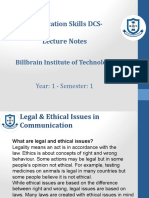 Legal and Ethical Issues in Communication