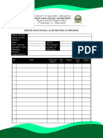 Attendance Sheets-CLUB