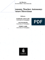 Learner Autonomy Teacher Autonomy Future