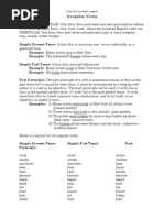 Irregular Verb Chart