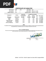 Nitrogen Pure Gas COA - 58L