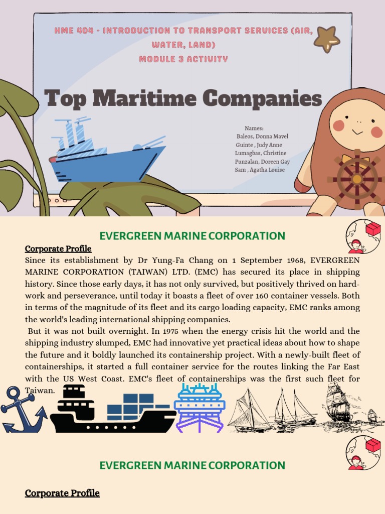 Evergreen Marine Corporate Overview | PDF | Port | Service Industries