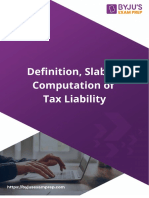 Definition Slabs Computation of Tax Liability Docx 271659964795791
