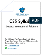 International-Relations-CSS-Syllabus