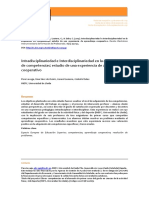 Intradisciplinariedad e Interdisciplinariedad en La Adquisición de Competencias: Estudio de Una Experiencia de Aprendizaje Cooperativo