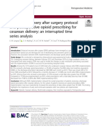 Enhanced Recovery After Surgery Protocol and Postoperative Opioid Prescribing For Cesarean Delivery: An Interrupted Time Series Analysis