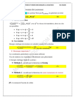 Application de Méthodes de LaGrange